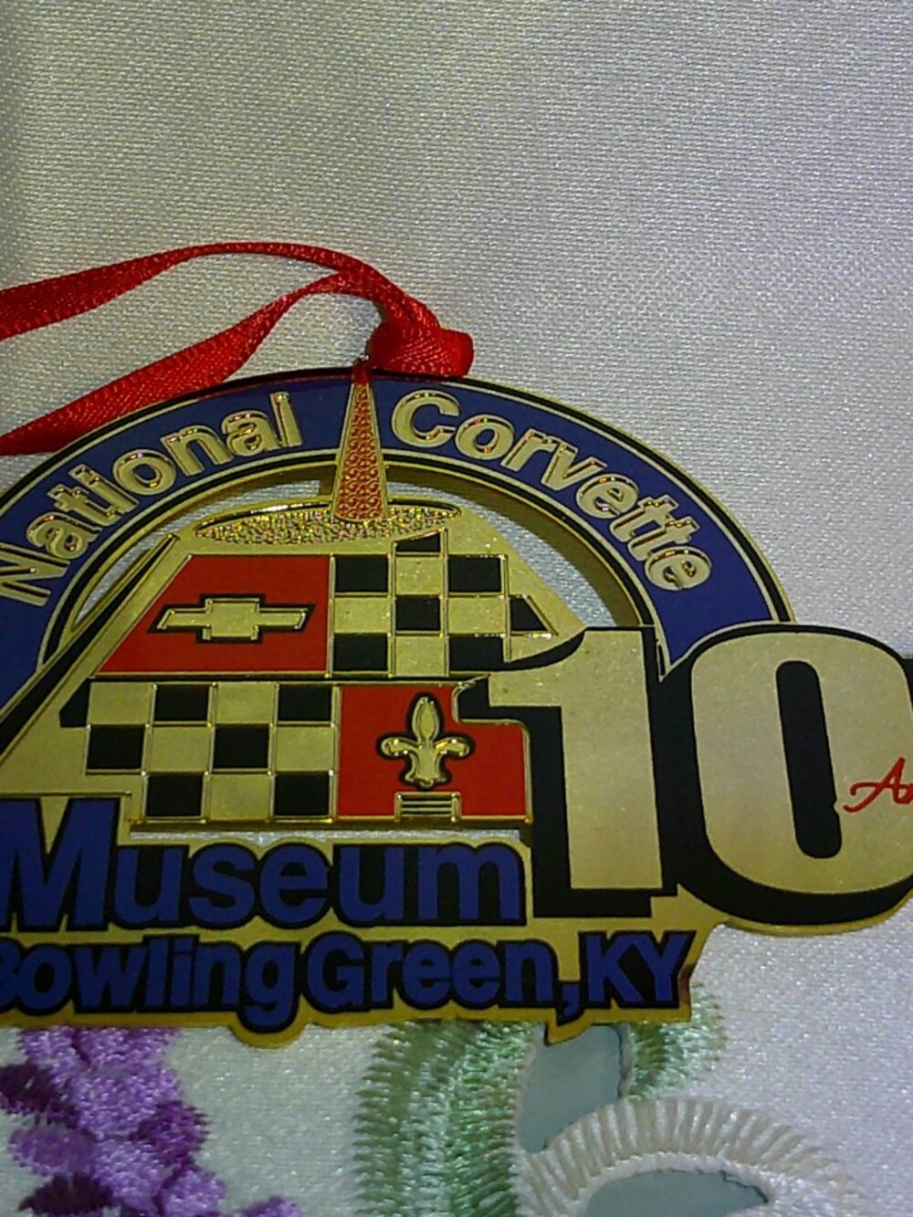 National Corvette Museum 10th Anniversary Ornament Metal GM Bowling Green KY